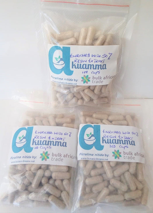 Akuamma Capsules enriched with 50% resin
